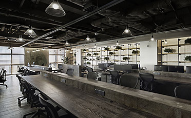 新中式辦公室裝修效果圖