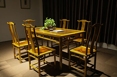 金絲楠木餐桌7件套_餐桌7件套廠家批發