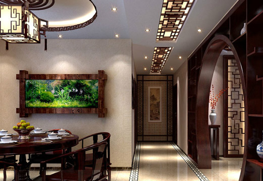 隔扇門在餐廳里面的配飾