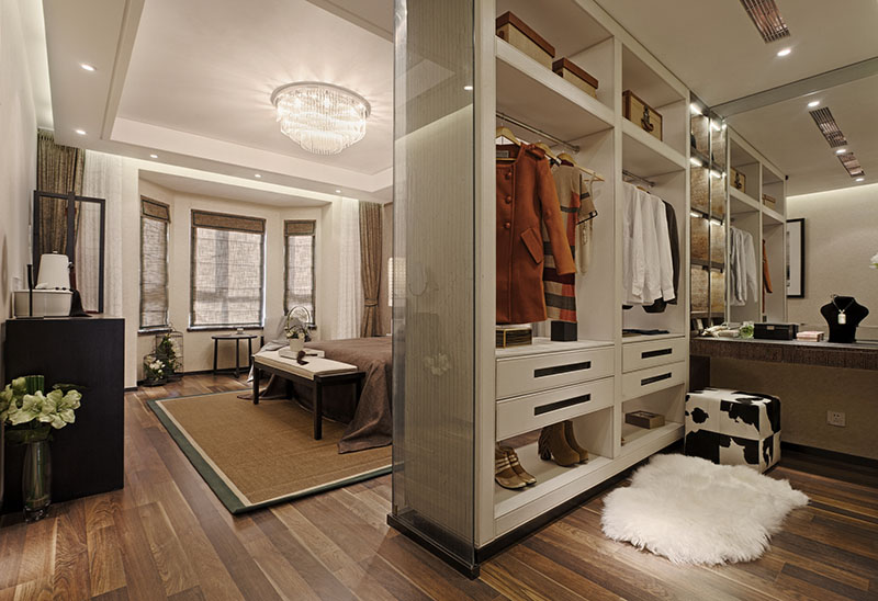 中式裝修衣帽間效果圖