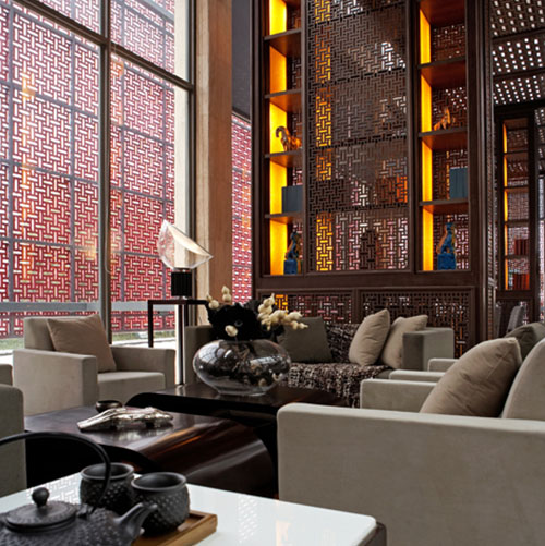 售樓處大堂的休息區(qū)效果展示