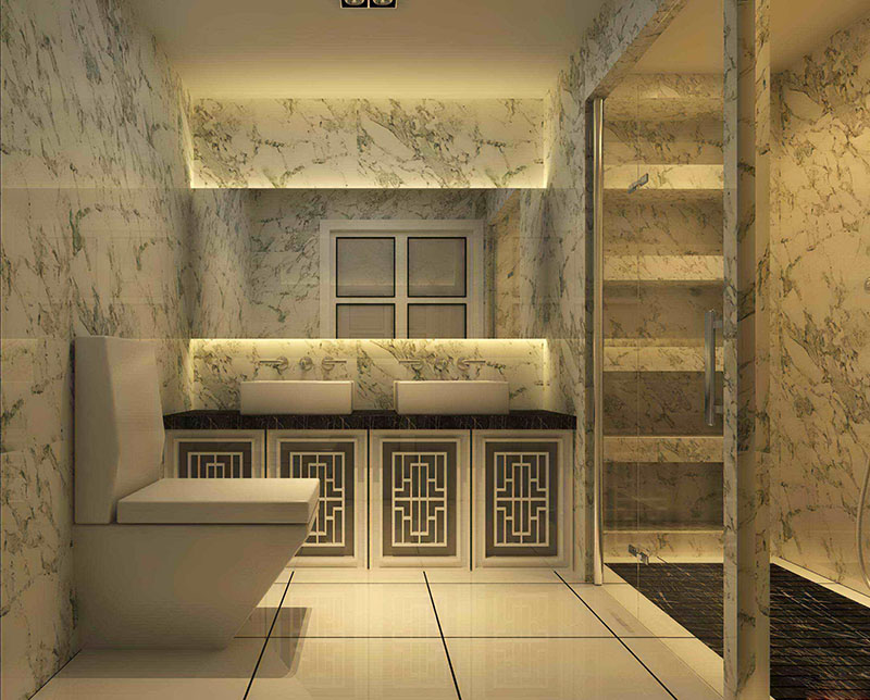 中式酒店的衛生間設計