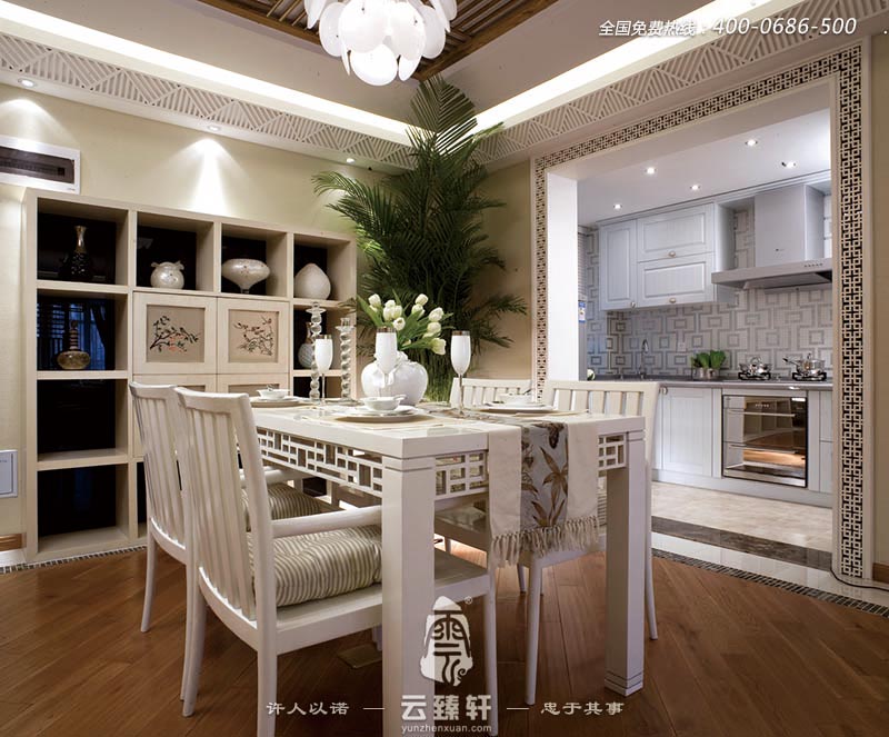 餐廳柔美雅致中式設計樣板間