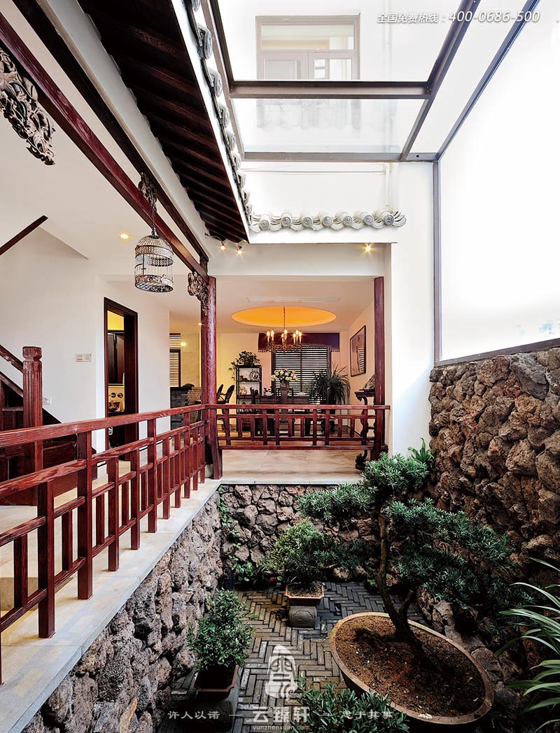 中式建筑元素在別墅里體現(xiàn)的淋漓盡致