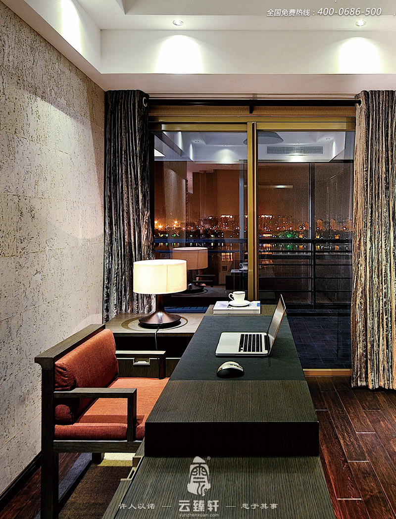 從客廳隔斷出來的書房裝修效果圖