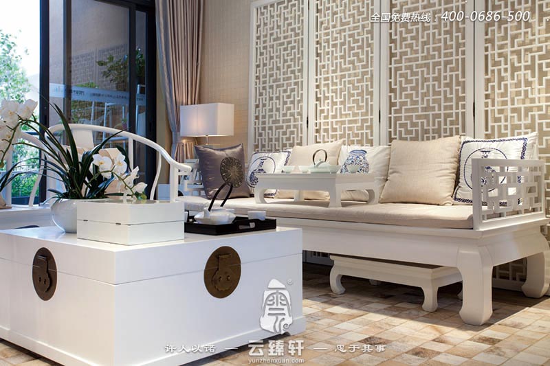 極簡中式客廳電視沙發背景墻圖片