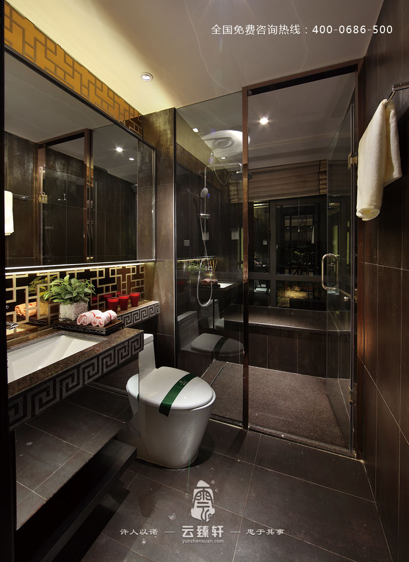 新中式風格的衛(wèi)生間裝修效果圖