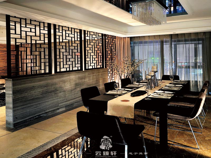 中式餐廳裝修藥色彩鮮明