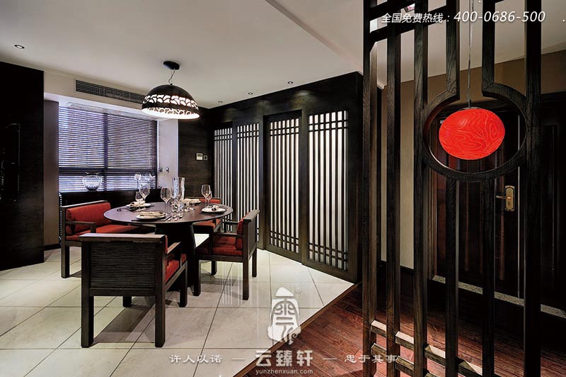 遵循禮制的新中式餐廳擺設