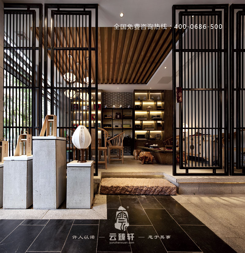 徽派風格的茶文化會所裝修效果圖