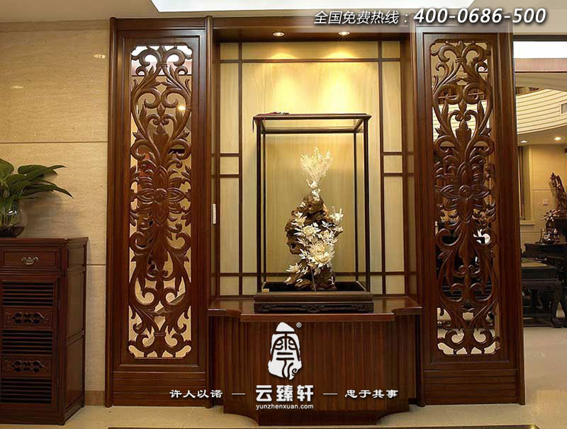 中式玄關隔斷效果圖