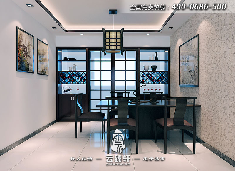 新中式餐廳裝修效果圖