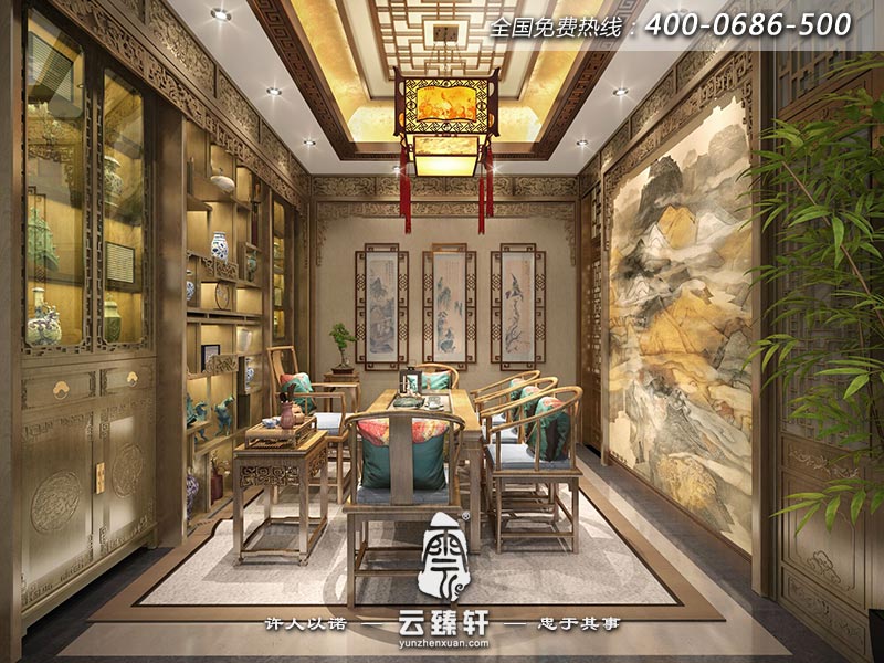 四合院茶室設(shè)計效果圖