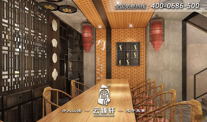 古色古香的茶樓室內(nèi)設(shè)計效果圖