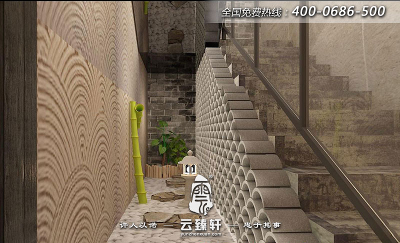 茶樓樓梯口設(shè)計效果圖