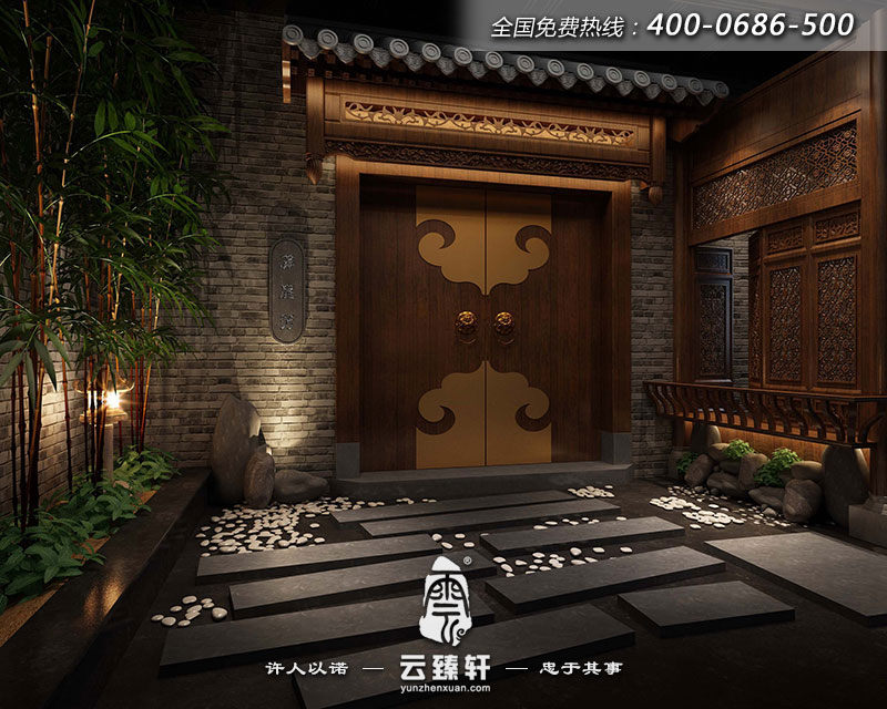 古典中式餐廳門頭設(shè)計效果圖