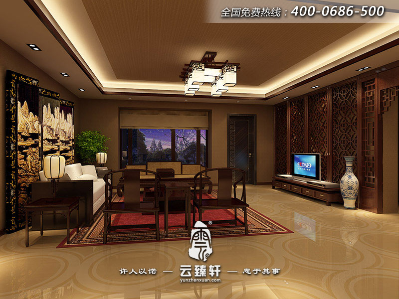 現(xiàn)代中式客廳裝修