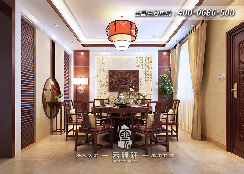 現(xiàn)代中式餐廳效果圖