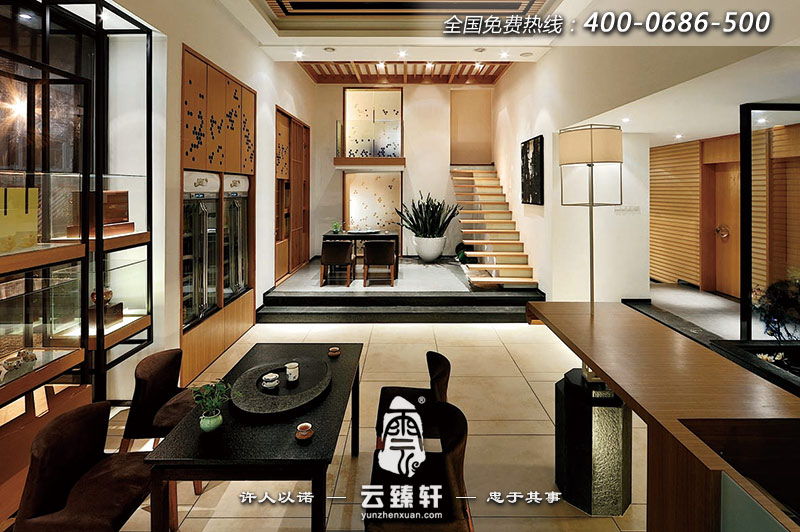 清新高雅的茶樓設計裝修效果圖