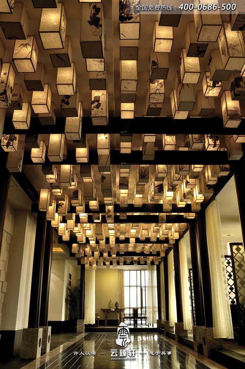 茶館走廊吊燈效果圖