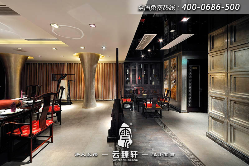 中式古典的餐廳大堂設(shè)計(jì)