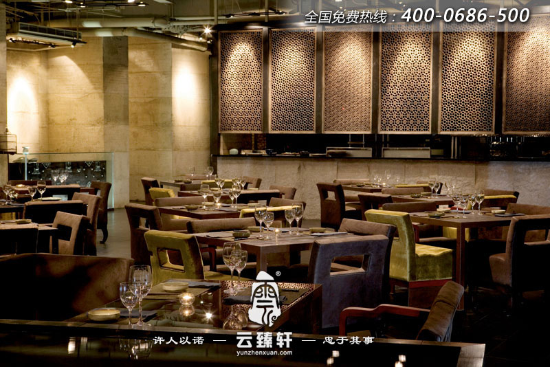 中式餐廳大堂設(shè)計效果圖