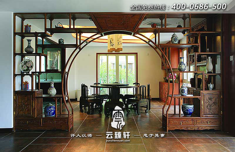 中式別墅餐廳設計效果圖