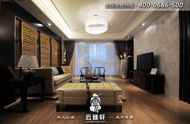 中式設(shè)計(jì)樣板間客廳