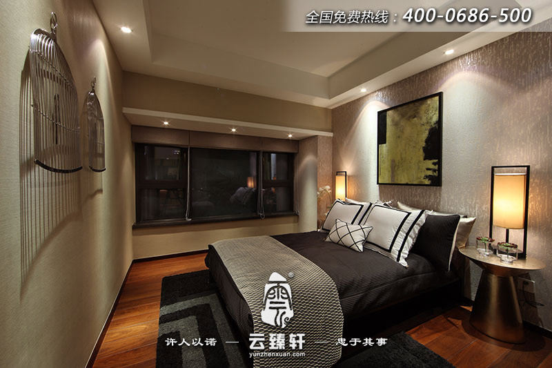 現(xiàn)代中式臥室效果圖