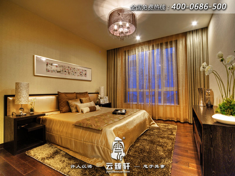 中式別墅設計樣板間次臥