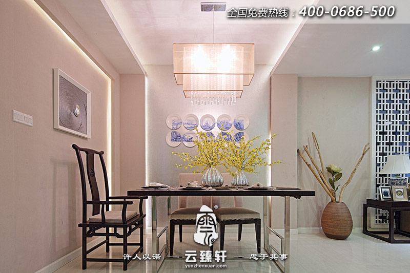 中式樣板房餐廳效果圖