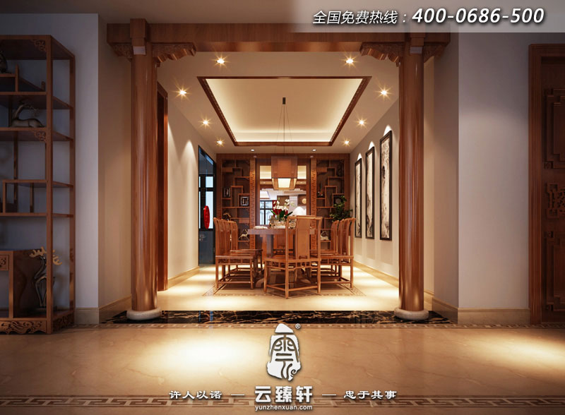 中式精品餐廳效果圖