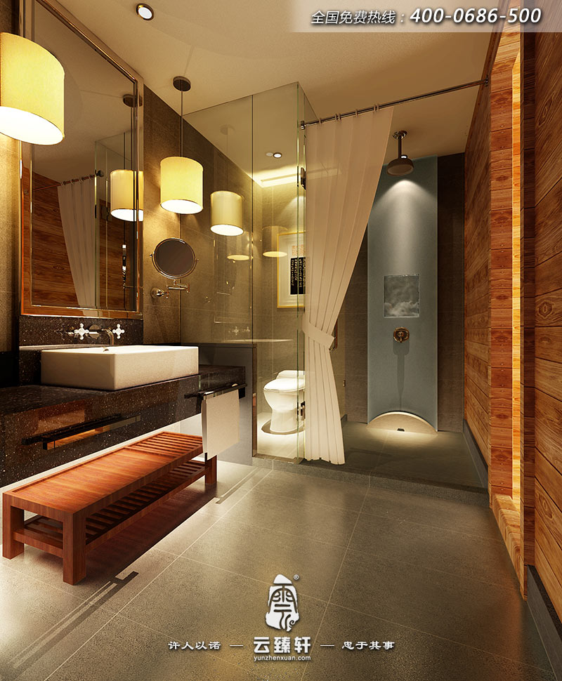 衛(wèi)生間風(fēng)水中門(mén)簾效果圖