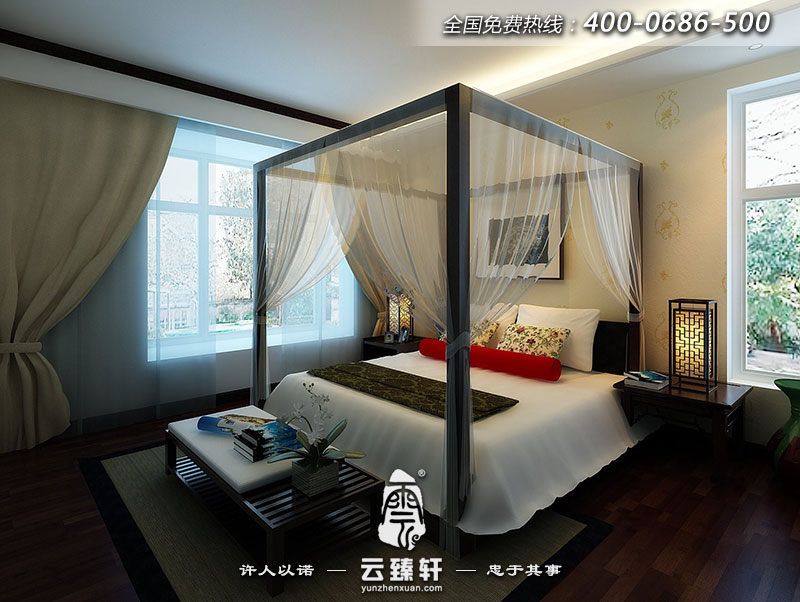 新婚中式臥室風(fēng)水效果圖