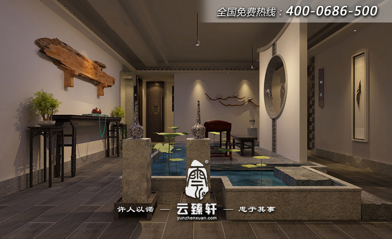 中式茶館裝修色調效果圖