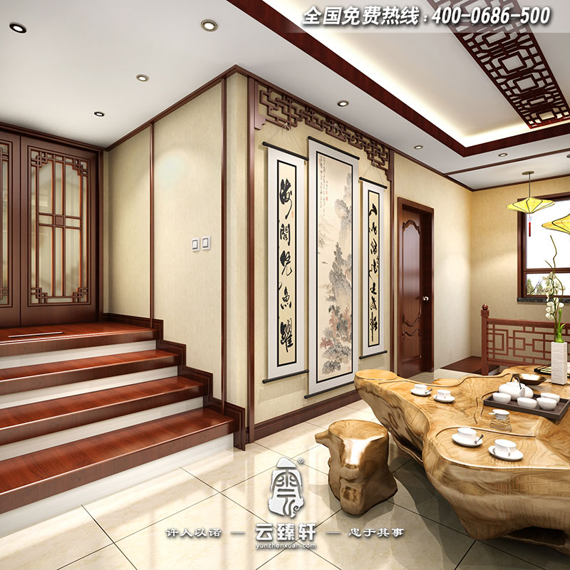 復(fù)式樓二層茶室設(shè)計(jì)效果圖