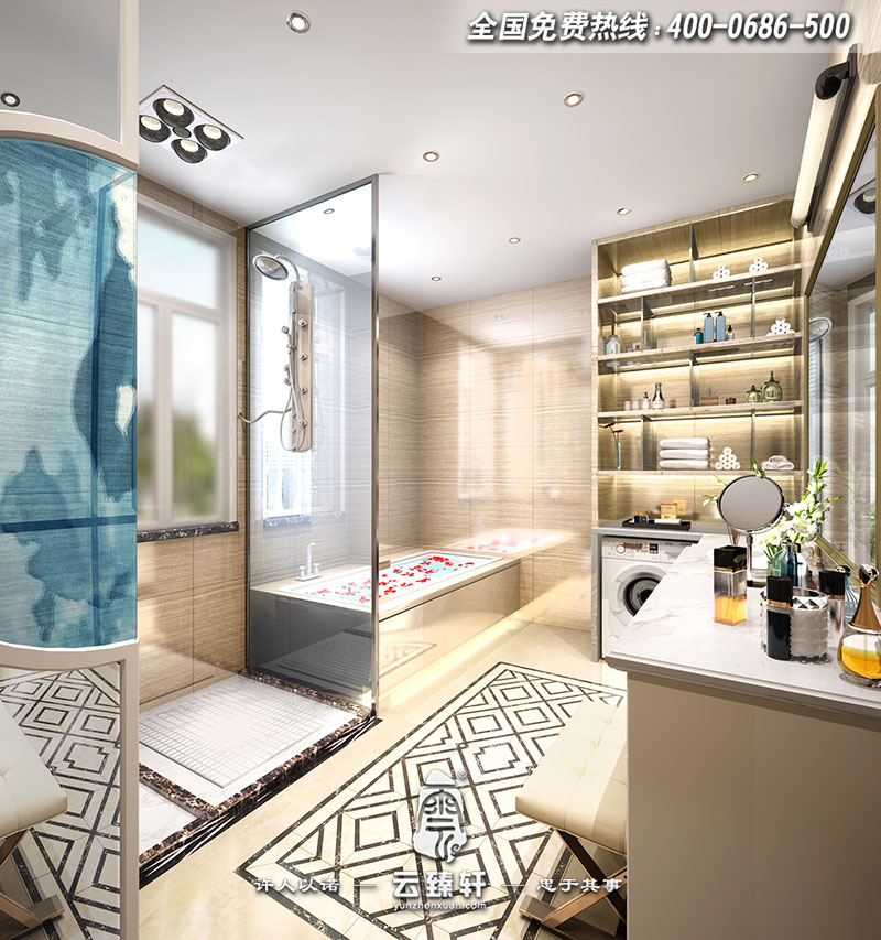 天津中式別墅衛(wèi)生間設(shè)計(jì)效果圖